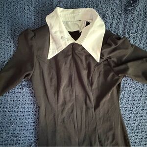 Black Dress with White Collar